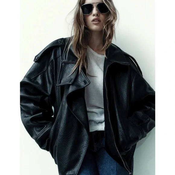 Zara | Jackets & Coats | Viral Ysl Vibe Zara Oversized Black